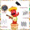 6FT Cinco De Mayo Inflatables Chili Mexican Party Decorations, Blow Up May 5 Taco Sombreros Guitar Mexicano Fiesta Party Decorations with Built-in LEDs for Outdoor Garden Lawn Yard